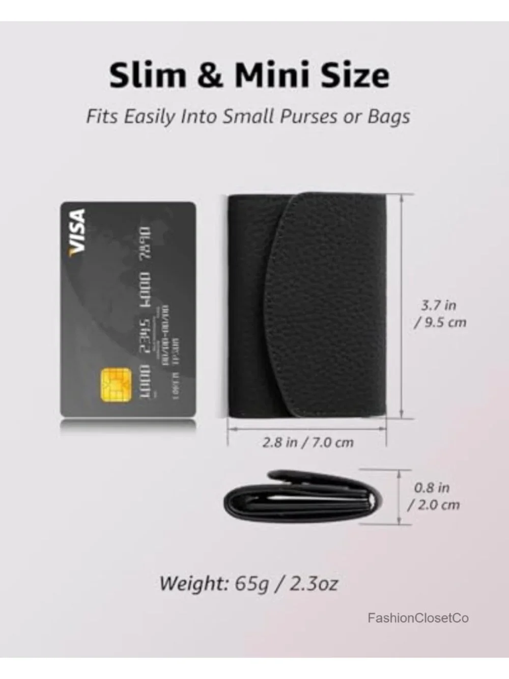 Minimalist RFID Soft Leather Trifold Wallet for Women with Card Holder and Coin